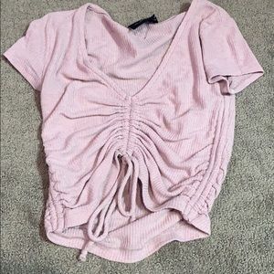 Urban outfitters pink ruched top